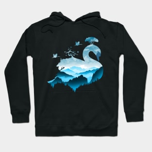 Cliff Inside Swan Hoodie